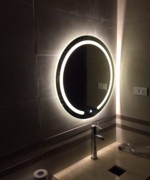 Gương tròn đèn led treo tường