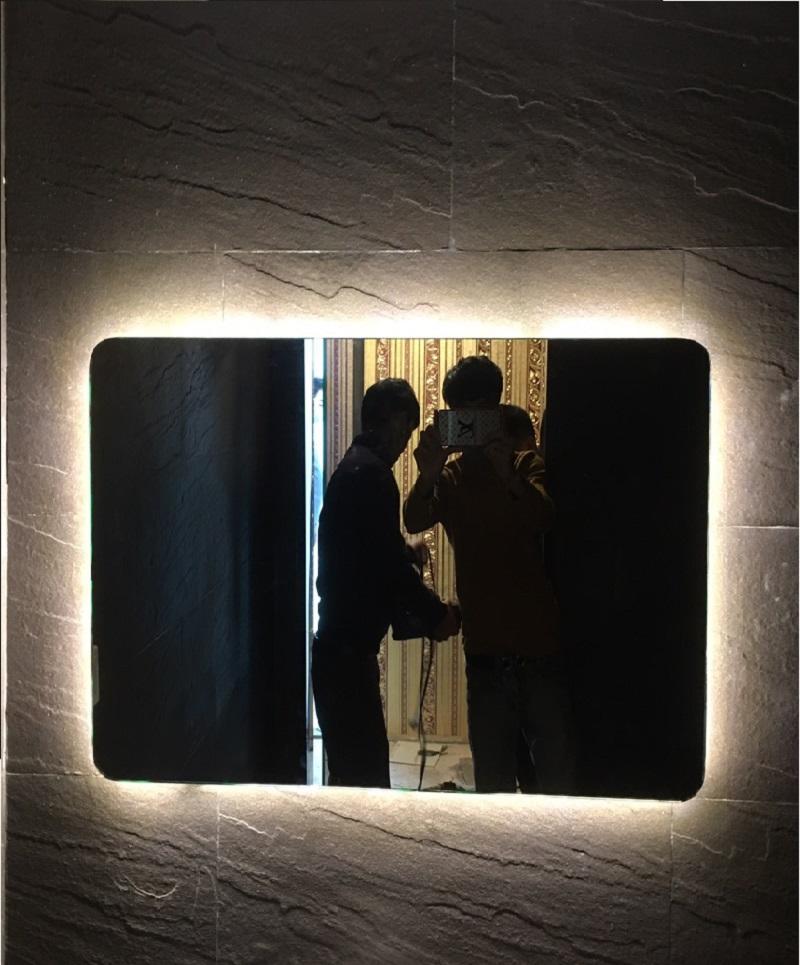 Gương đèn led nhà tắm hình chữ nhật