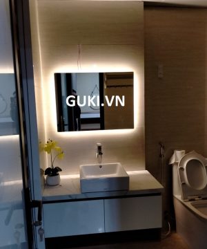 Gương đèn led hình chữ nhật nhà tắm