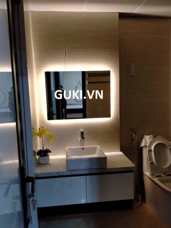 Gương đèn led hình chữ nhật nhà tắm