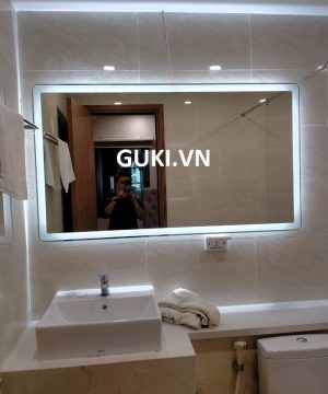Gương phòng tắm hình chữ nhật đèn led